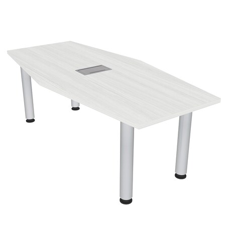 Skutchi Designs 33.5 in W, 59.5 in L, 29 in H, Engineered Wood Top, White H-HEXIR-3460PT-WC-EL